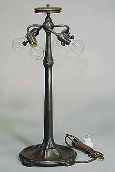 LARGE STICK BRONZE BASE #531 DESIGN OF TIFFANY STUDIOS NY